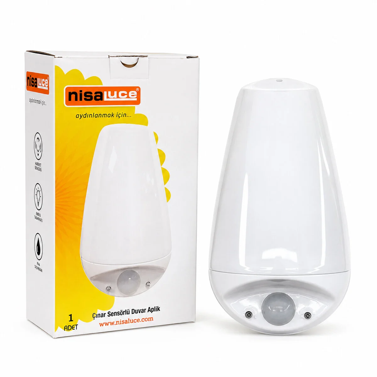 E27 - IP20 Soft 0,4W - 50W Çınar Sensörlü Led Aplik Duvar Lambası E2003-2