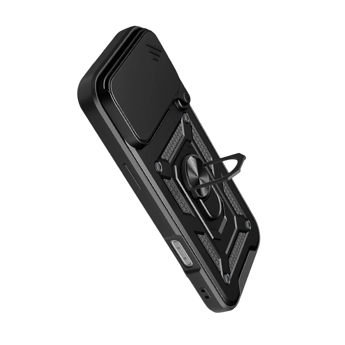 Apple iPhone 17 Pro Max Pars Lens Yüzüklü Silikon - Siyah görsel 3
