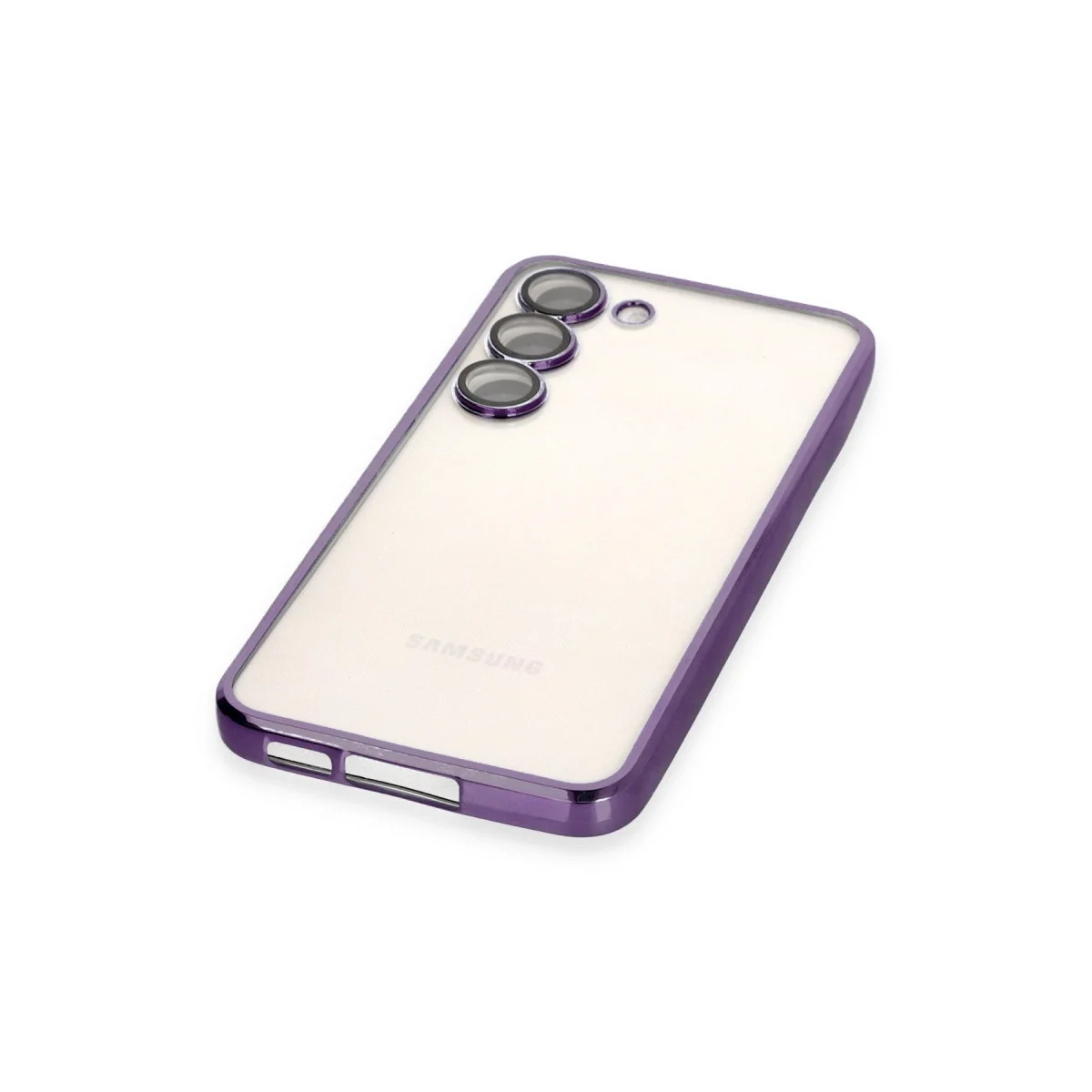 Samsung Galaxy S23 Plus Kılıf Razer Lensli Silikon - Mor görsel 4