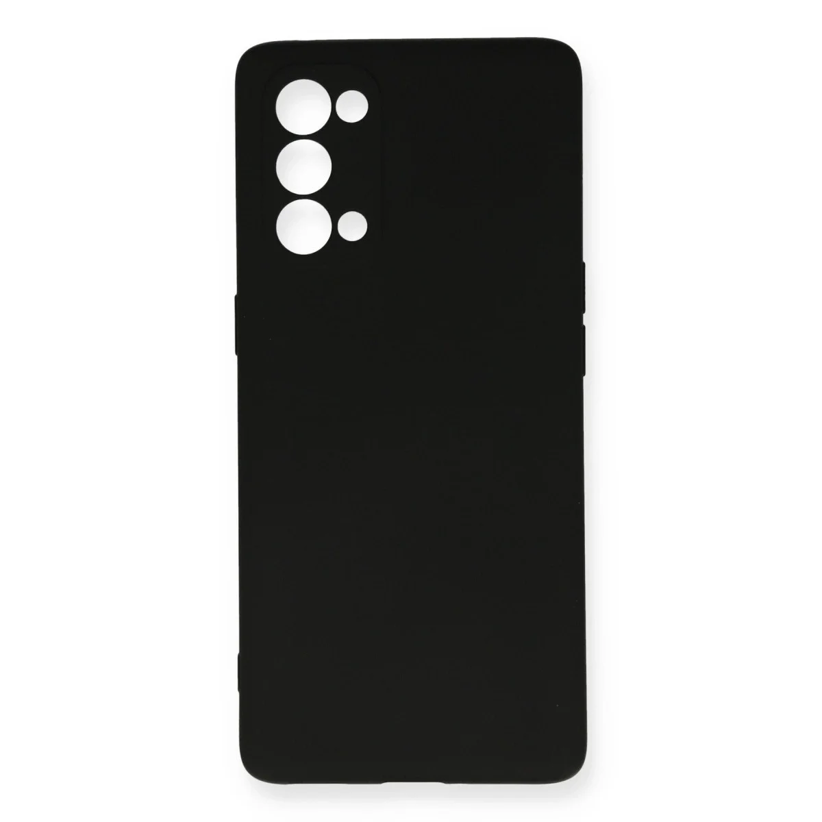 Oppo Reno 5 Kılıf Nano İçi Kadife Silikon - Siyah