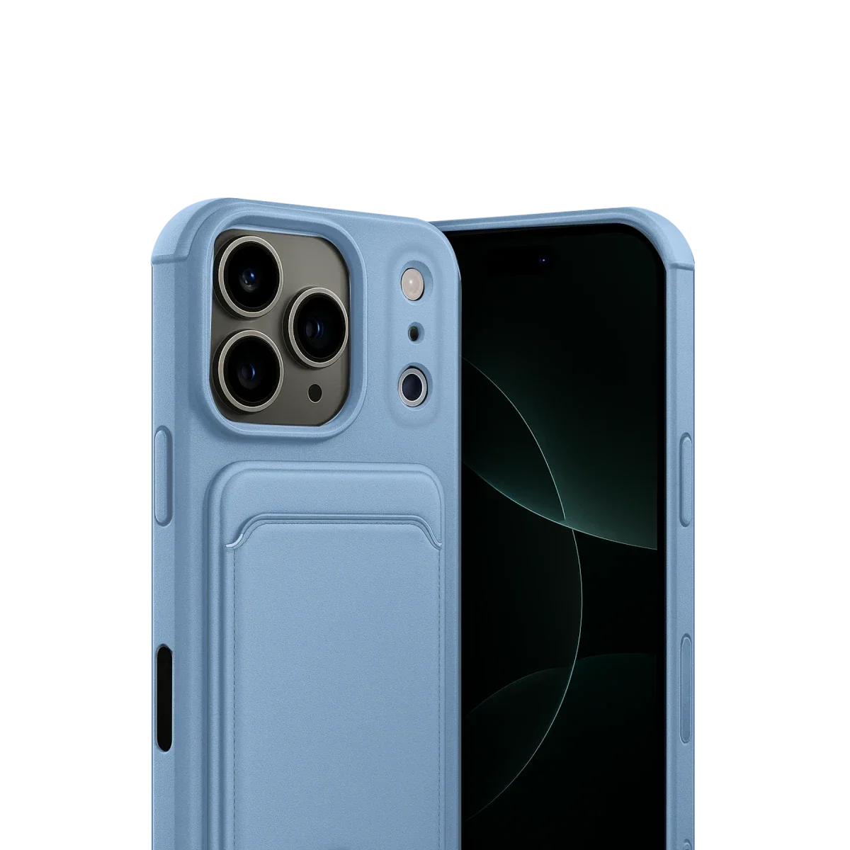 Apple iPhone 17 Pro Max Kelvin Kartvizitli Silikon - Mavi görsel 2