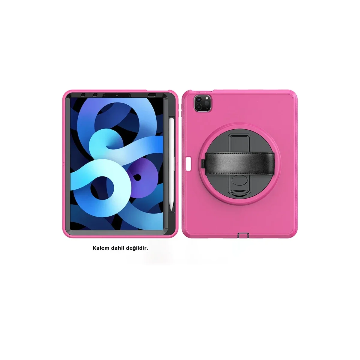 Apple iPad Pro 11 (2018) Kılıf Hand Strap Tablet Kılıfı - Pembe görsel 2