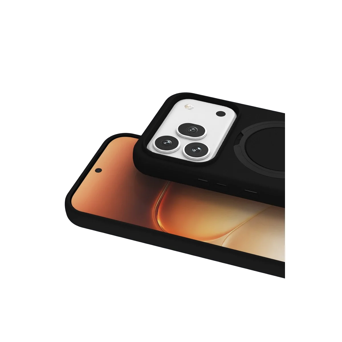 Huawei Honor 600 Pro Regal Magsafe Standlı Kapak - Siyah görsel 2