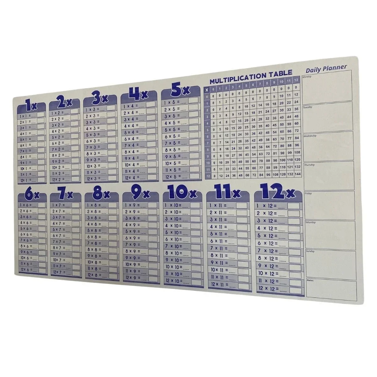 Statik Akıllı Kağıt Ingilizce Çarpım Tablosu 100x56 Cm görsel 3