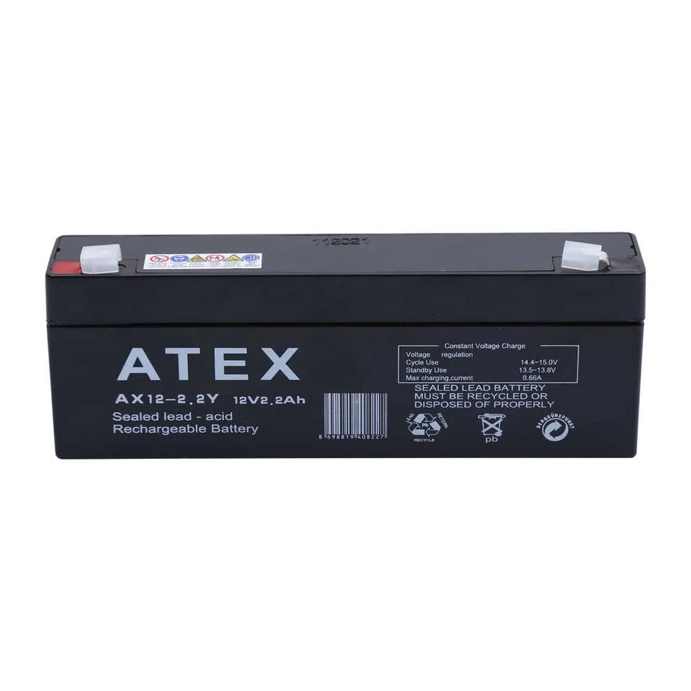 AX12-2.2 12V 2.2Ah Yatay Akü