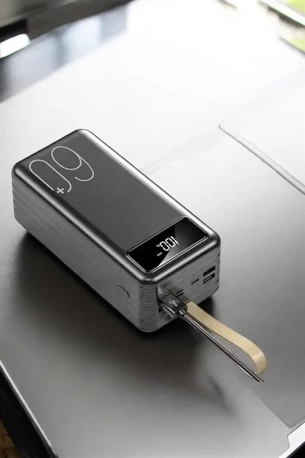 Powerbank 60.000 MAH Dijital Göstergeli 4 Portlu Taşınabilir görsel 3