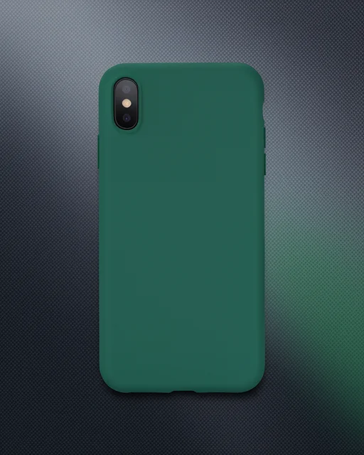 Apple İphone Xs Max Kılıf Nano İçi Kadife Silikon - Koyu Yeşil