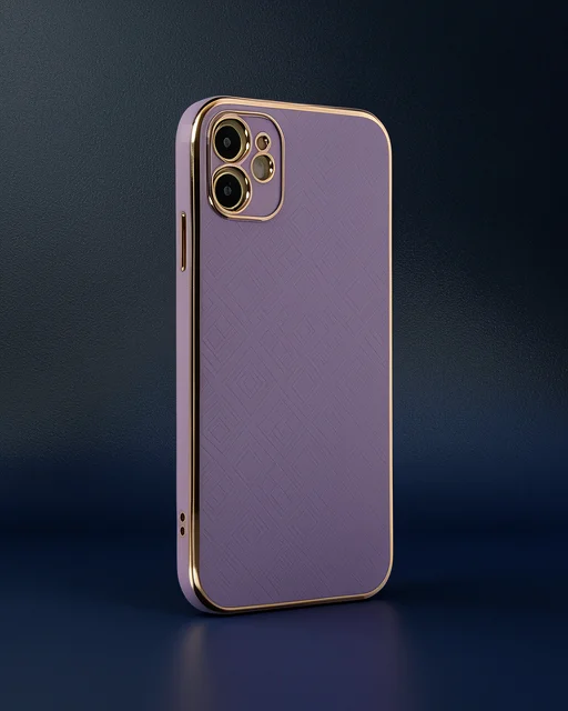 Apple İphone 12 Kılıf Volet Silikon - Mor