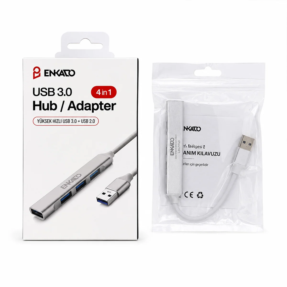 4 Port USB 3.0 Anahtarlı Hub görsel 2