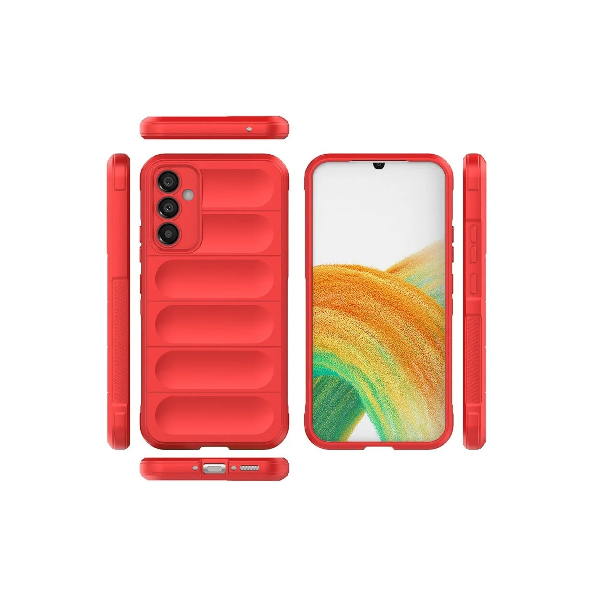 Samsung Galaxy A05s Kılıf Optimum Silikon - Kırmızı görsel 2