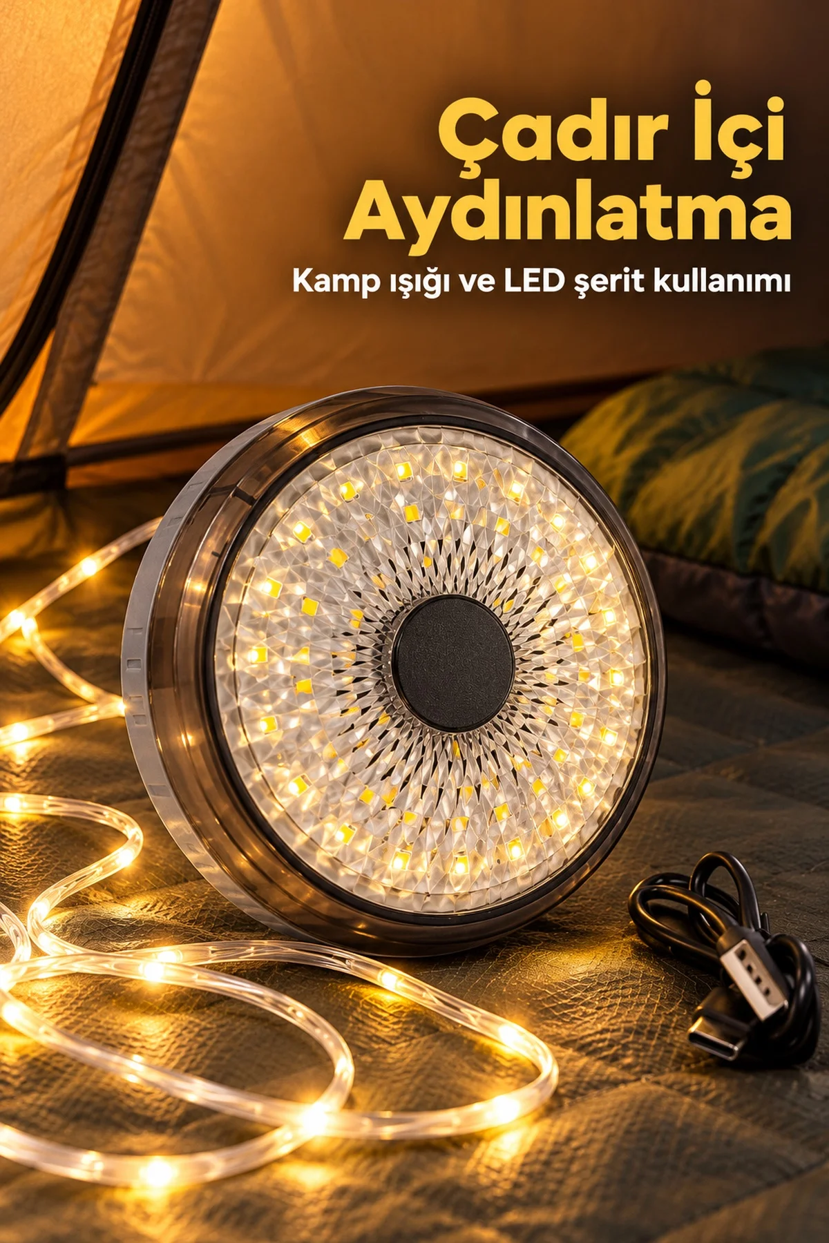 Çok Modlu Kamp Aydınlatması ve LED Şerit Işık görsel 3