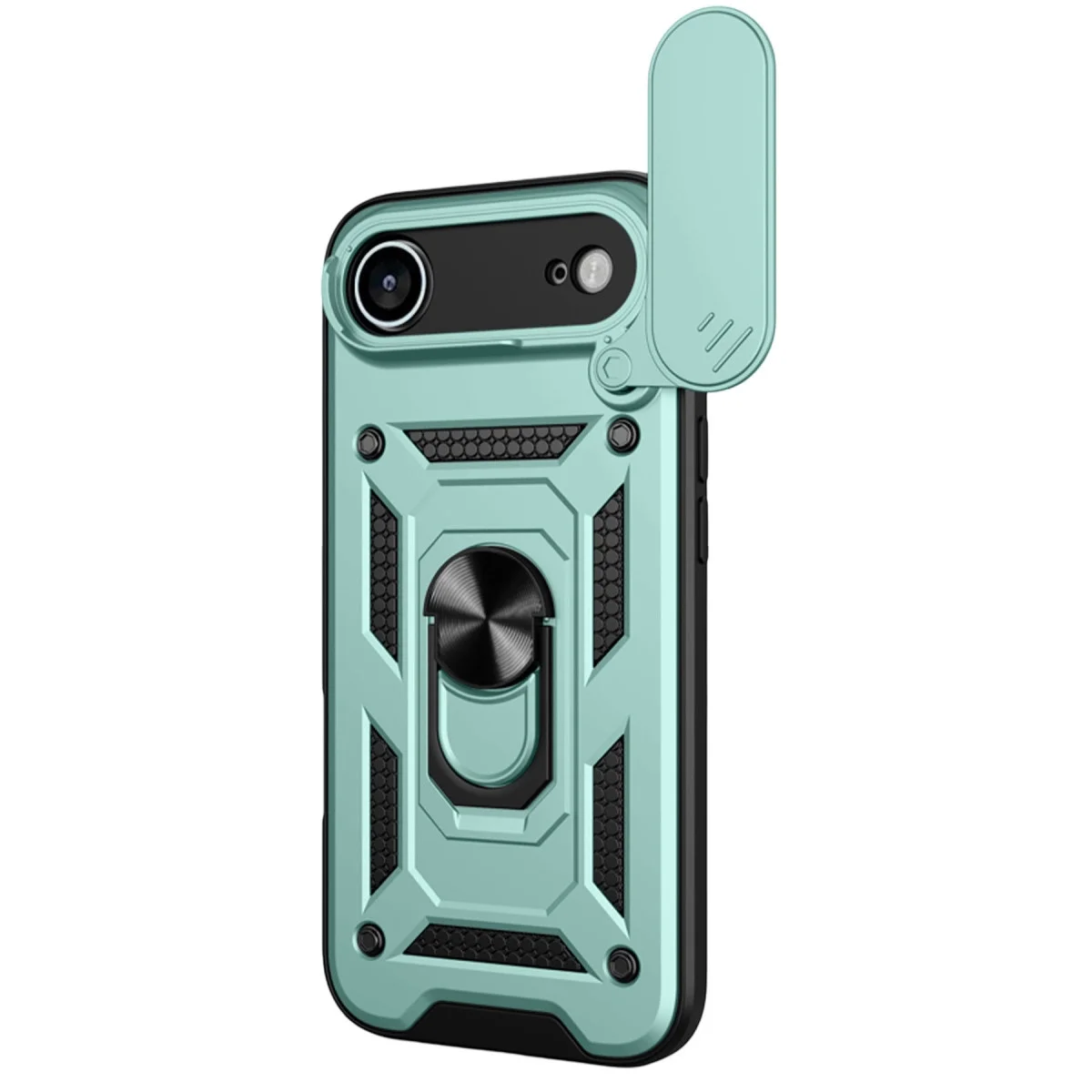 Apple İphone 17 Air Pars Lens Yüzüklü Silikon - Yeşil görsel 2