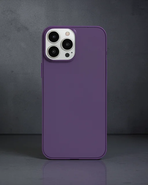 Apple İphone 14 Pro Kılıf Pc Sert Şeffaf Kapak - Mor
