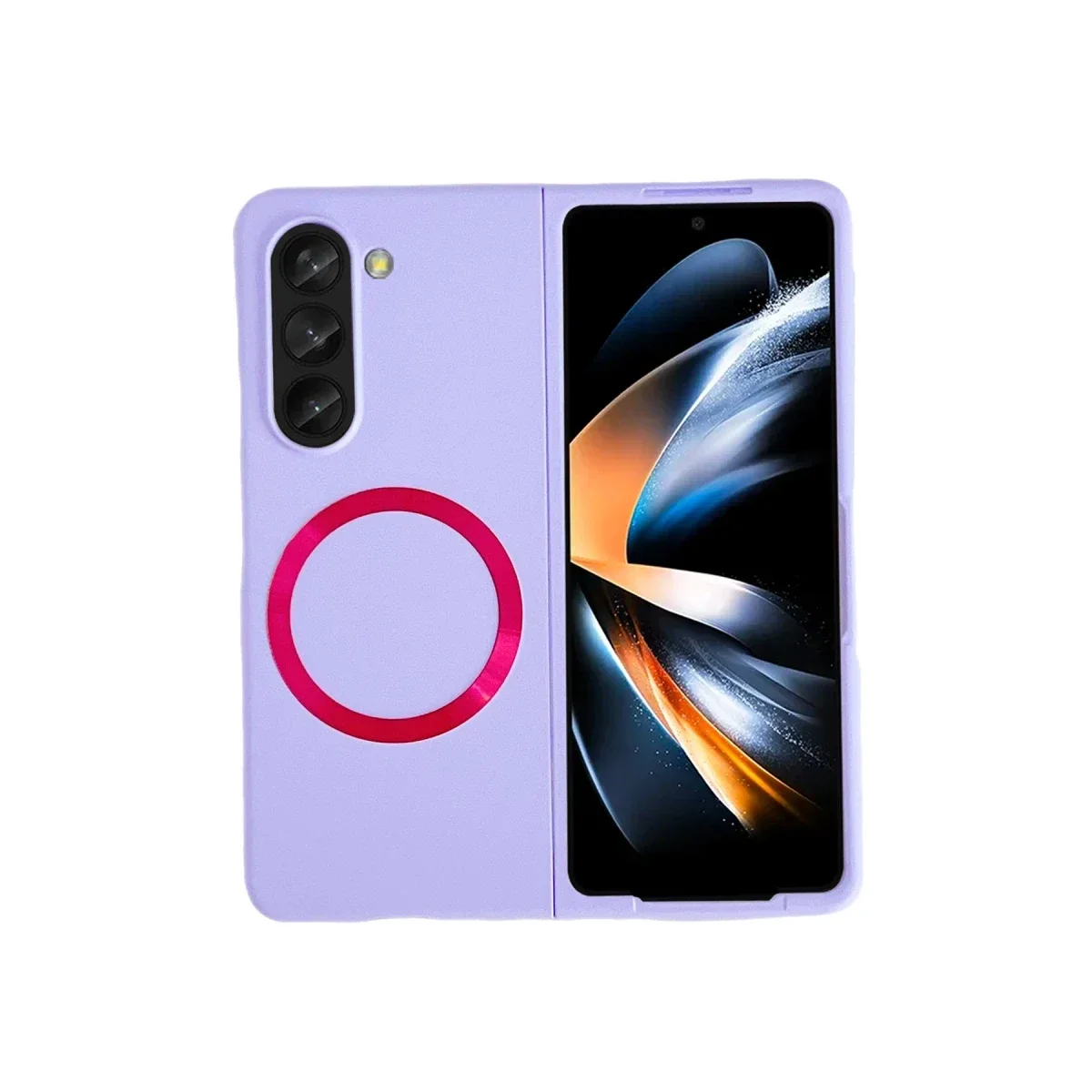 Samsung Galaxy Z Fold 5 Kılıf Mata Fold Kapak - Lila