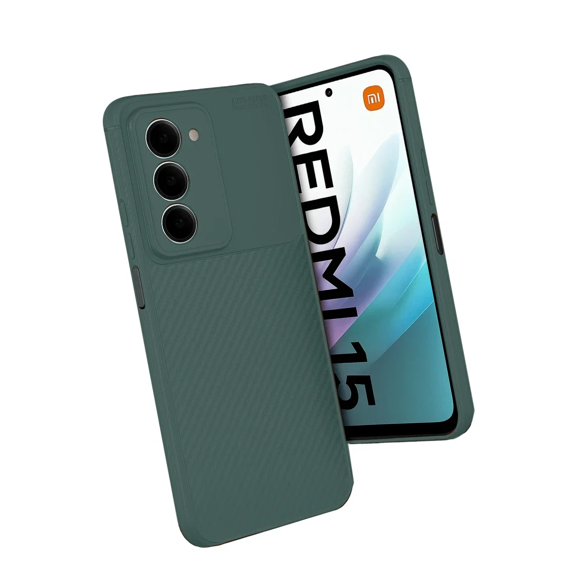 Xiaomi Redmi 15 4G Auto Focus Karbon Kapak - Koyu Yeşil görsel 3