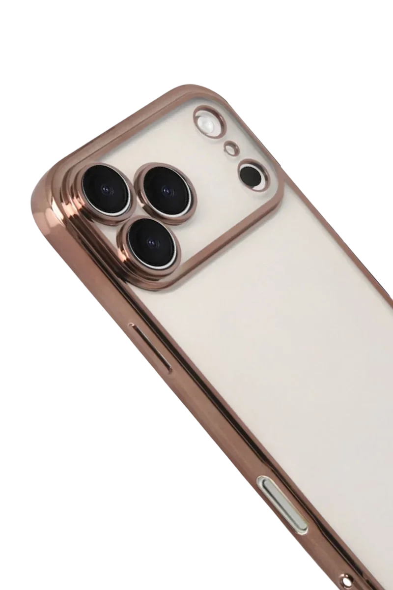 Apple iPhone 17 Pro Max Razer Lensli Silikon - Çöl Titanyum görsel 3