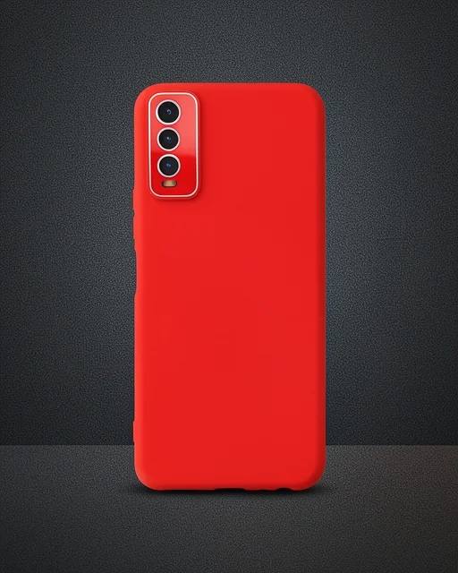 Vivo Y11s Kılıf Lansman Glass Kapak - Kırmızı