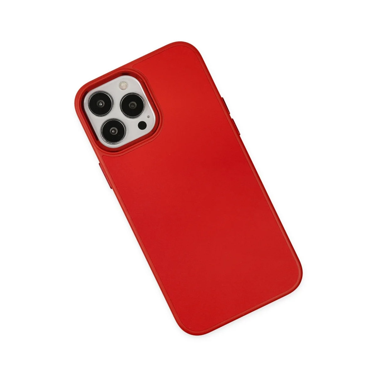 Apple İphone 13 Pro Max Kılıf Asya Deri Silikon - Kırmızı görsel 3