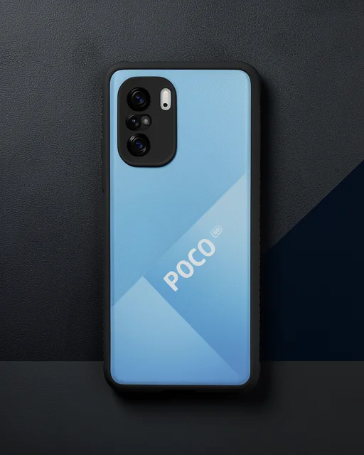 Xiaomi Poco F3 Kılıf Miami Şeffaf Silikon - Siyah