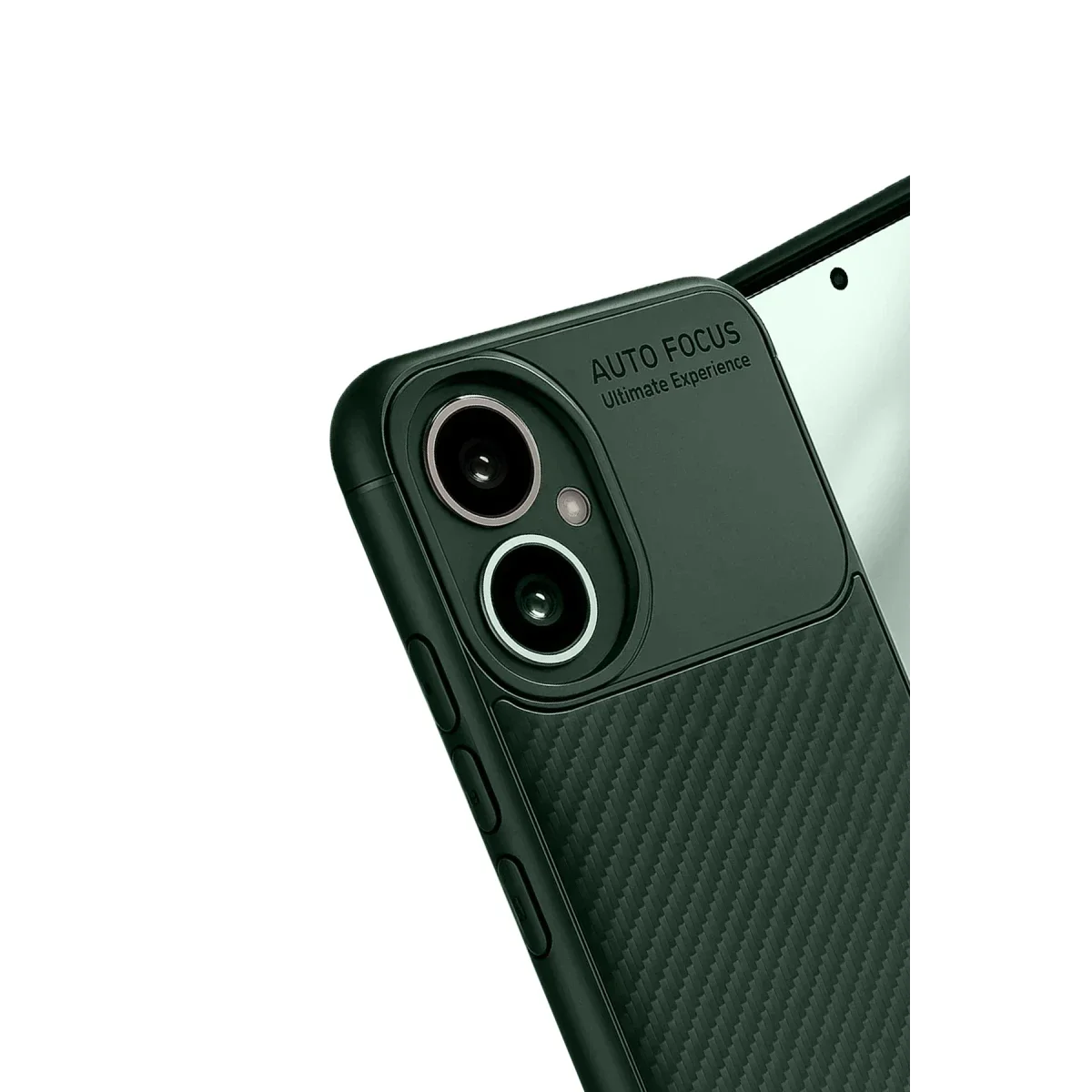 Honor 400 Kılıf Auto Focus Karbon Kapak - Koyu Yeşil görsel 3