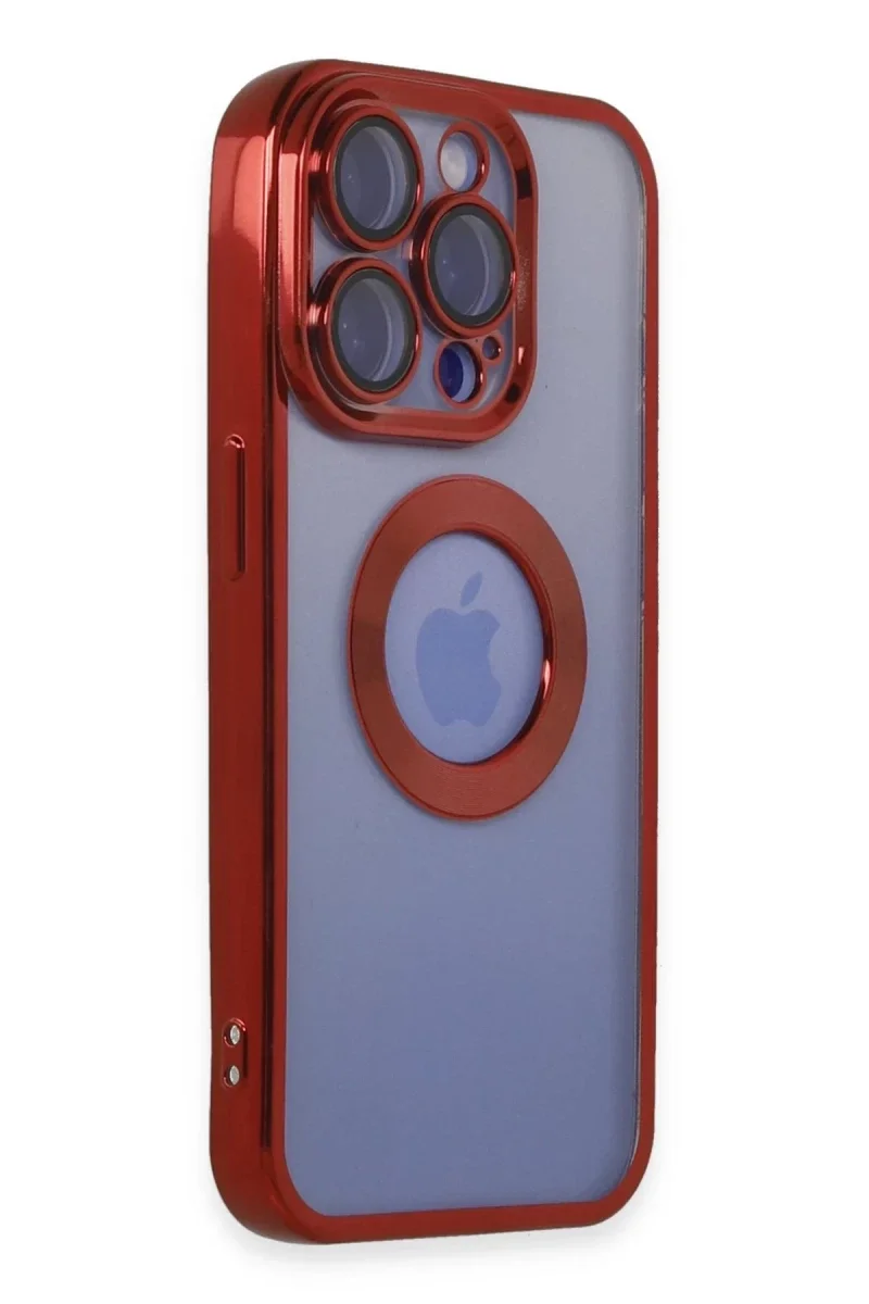 Apple iPhone 15 Pro Kılıf Slot Silikon - Kırmızı görsel 2