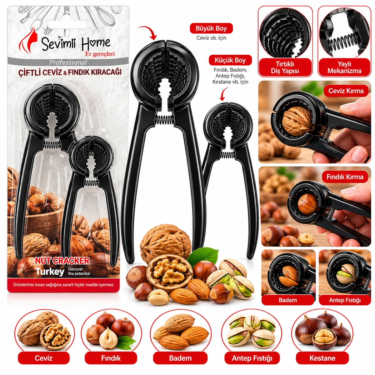 Fındık & Ceviz) Kıracak (2PCS) görsel 2
