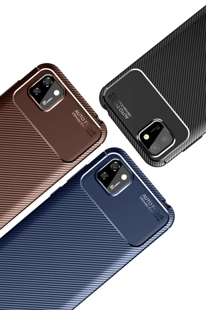 Huawei Y5P Kılıf Auto Focus Karbon Kapak - Siyah görsel 3