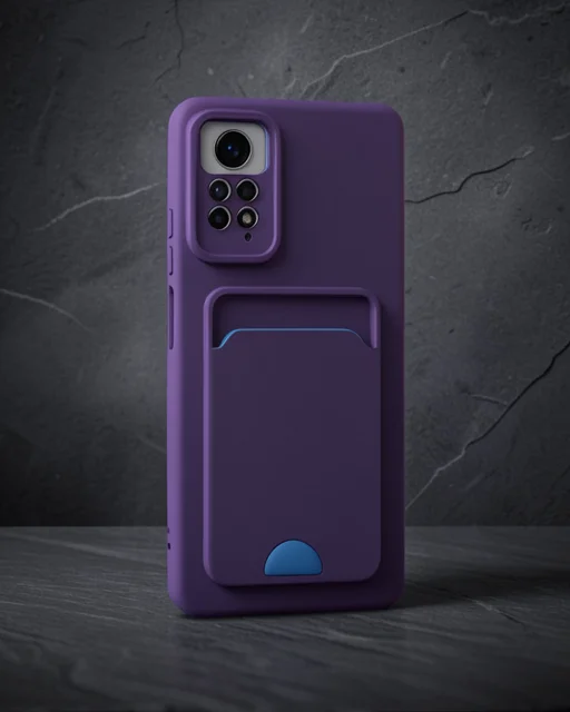 Xiaomi Redmi Note 11 Pro Kılıf Kelvin Kartvizitli Silikon - Derin Mor