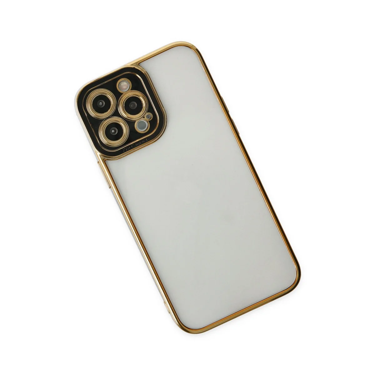 Apple İphone 14 Pro Max Kılıf Liva Lens Silikon - Siyah görsel 3