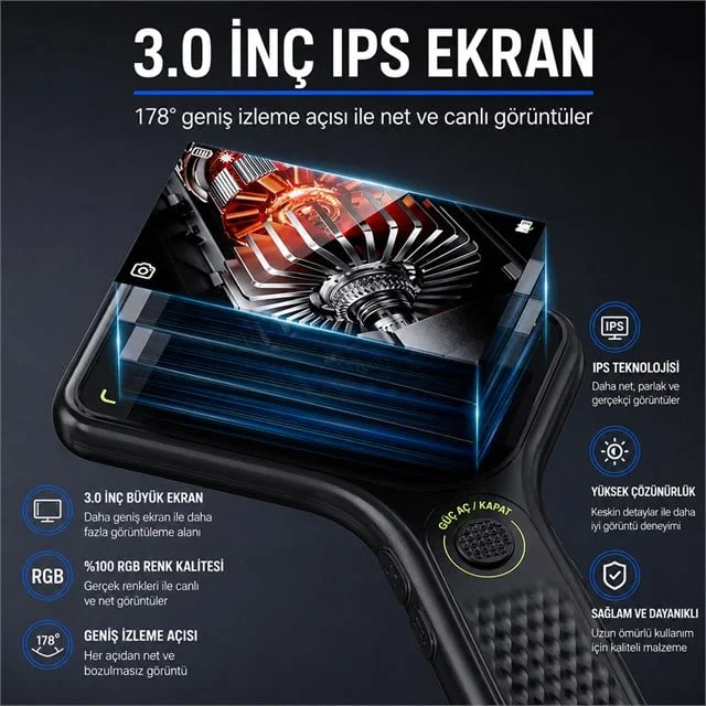 PM-29314 3.0’’ IPS Ekranlı El Tipi Dijital kroskop (2 MP Kamera PC Kamera) görsel 4