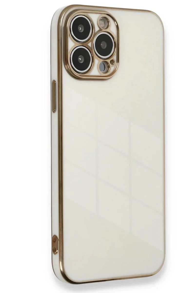 Apple iPhone 15 Pro Kılıf Volet Silikon - Beyaz