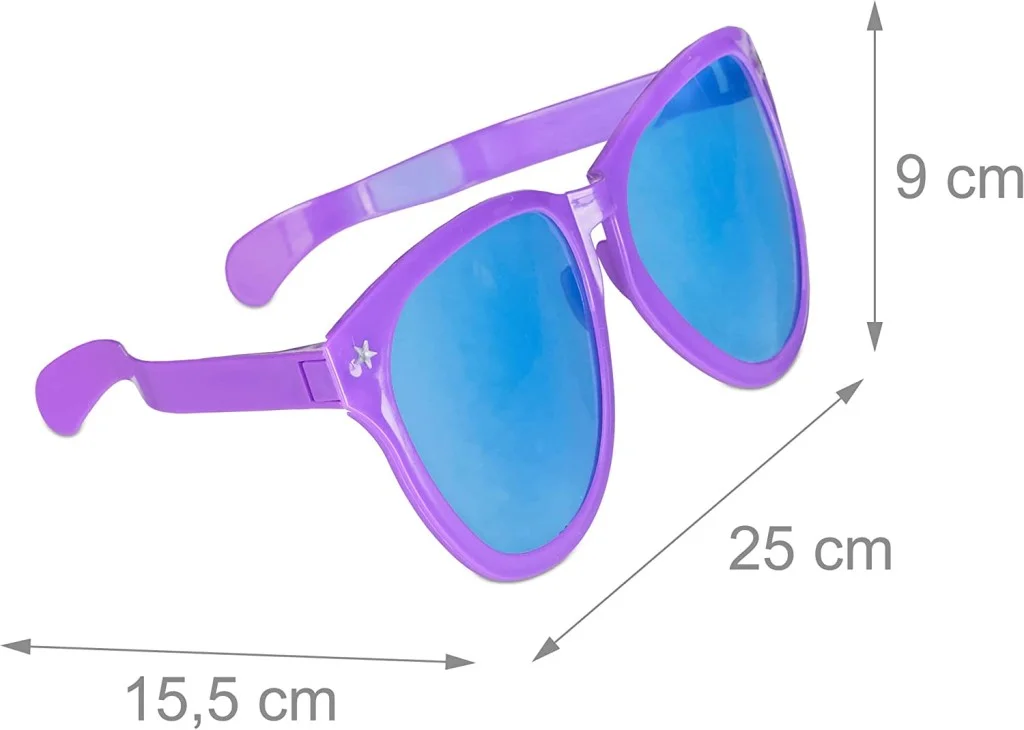 Büyük Parti Gözlüğü Rengarenk 12 Adet 27x9 cm görsel 5