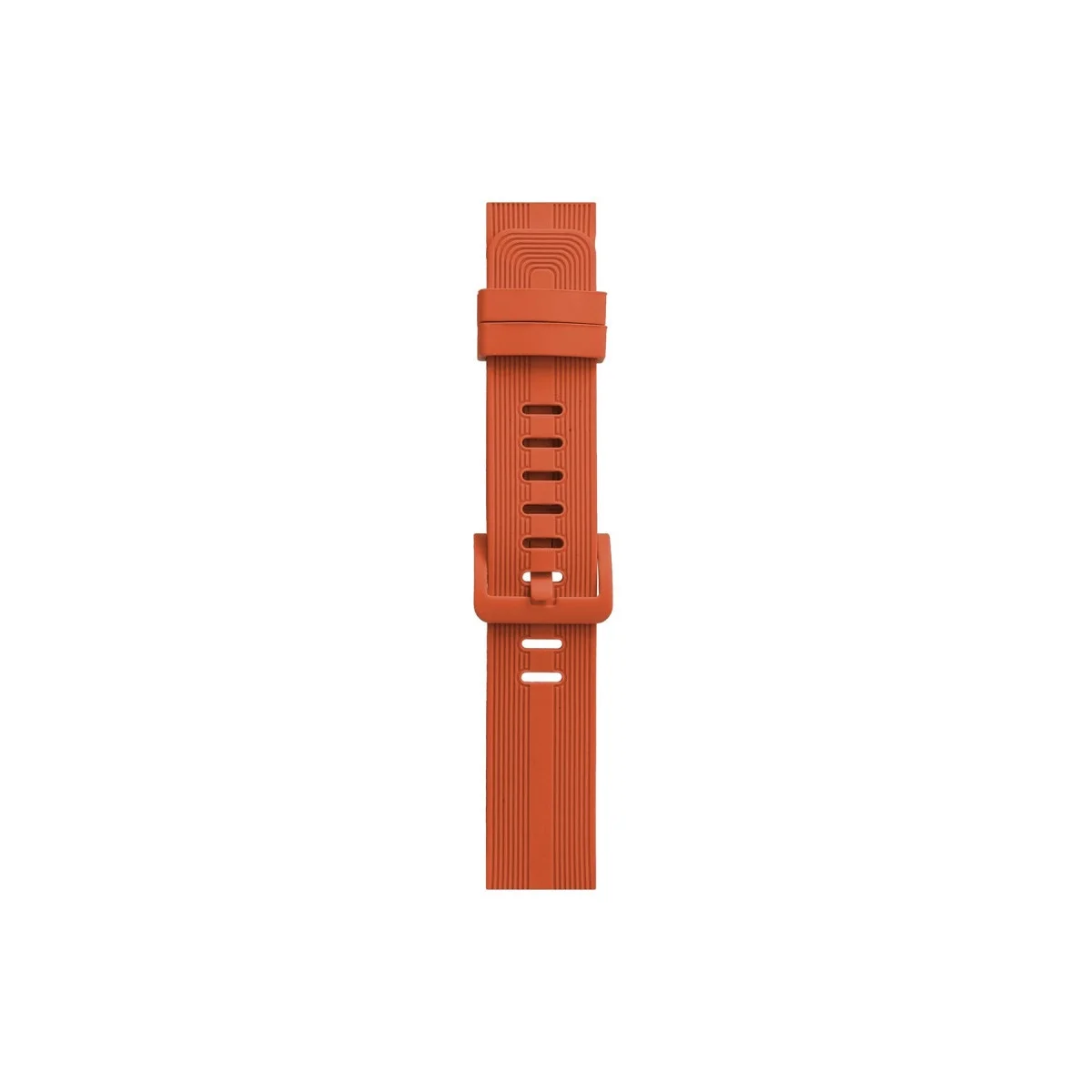 Apple Watch 42mm Kr408 Çizgili Silikon Kordon - Turuncu görsel 3
