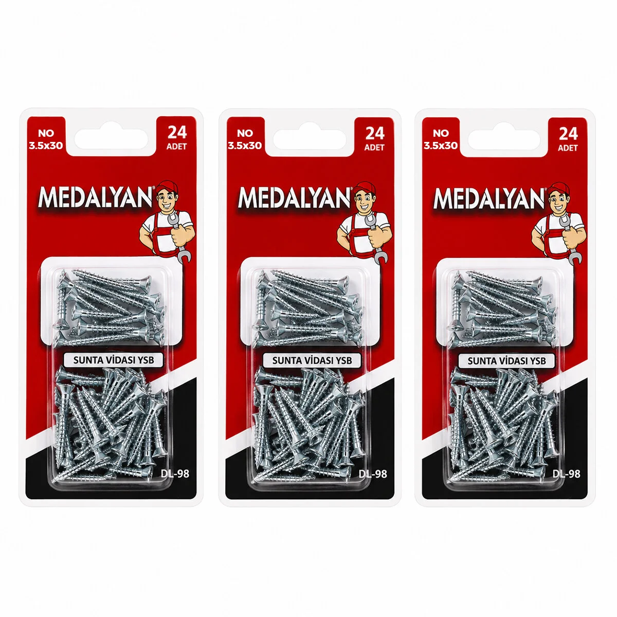 288 Adet 3.5X30 12X24PCS Sunta Vidası