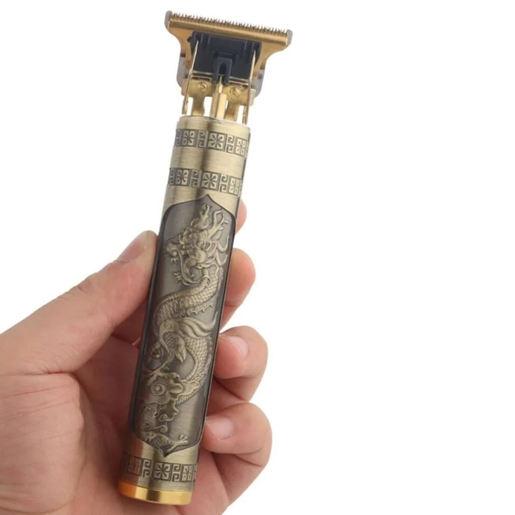 Vintage Görünümlü Güçlü 4 Farklı Başlıklı USB ŞarjlI Manuel Tıraş Makinası (adet fiyatıdır) görsel 2
