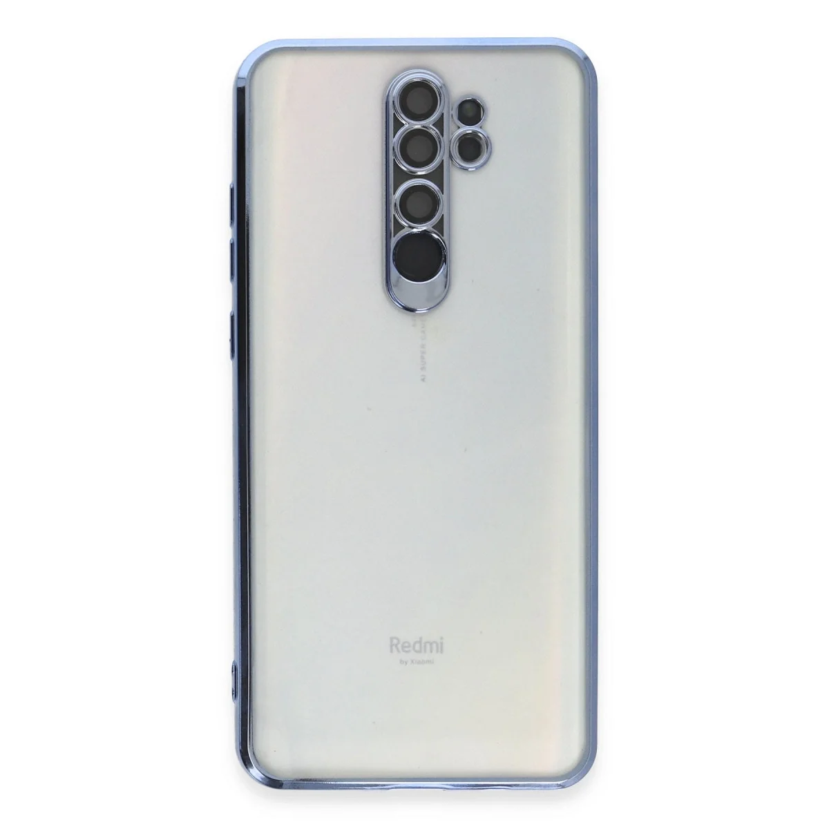 Xiaomi Redmi Note 8 Pro Kılıf Razer Lensli Silikon - Açık Mavi görsel 2