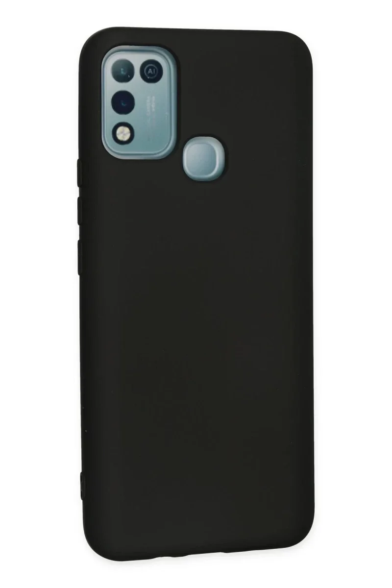 İnfinix Hot 10 Play Kılıf Nano içi Kadife Silikon - Siyah görsel 2