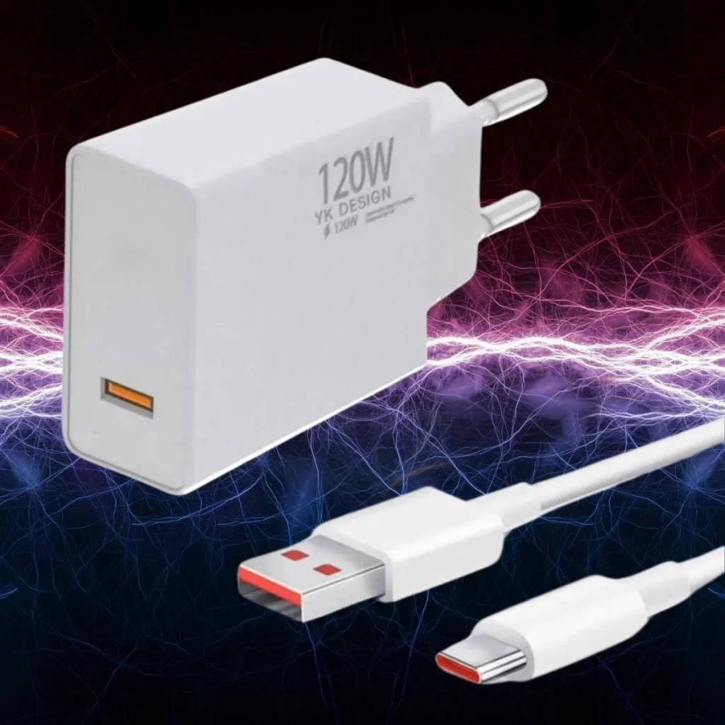 120W USB Hızlı Type C Uçlu Kablolu Şarj Aleti görsel 5