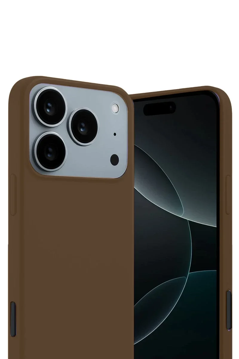 Apple iPhone 17 Pro First Silikon - Kahverengi görsel 2