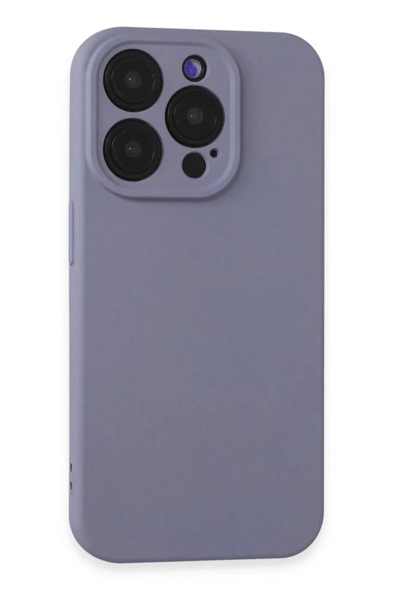 Apple iPhone 15 Pro Kılıf Nano içi Kadife Silikon - Lila