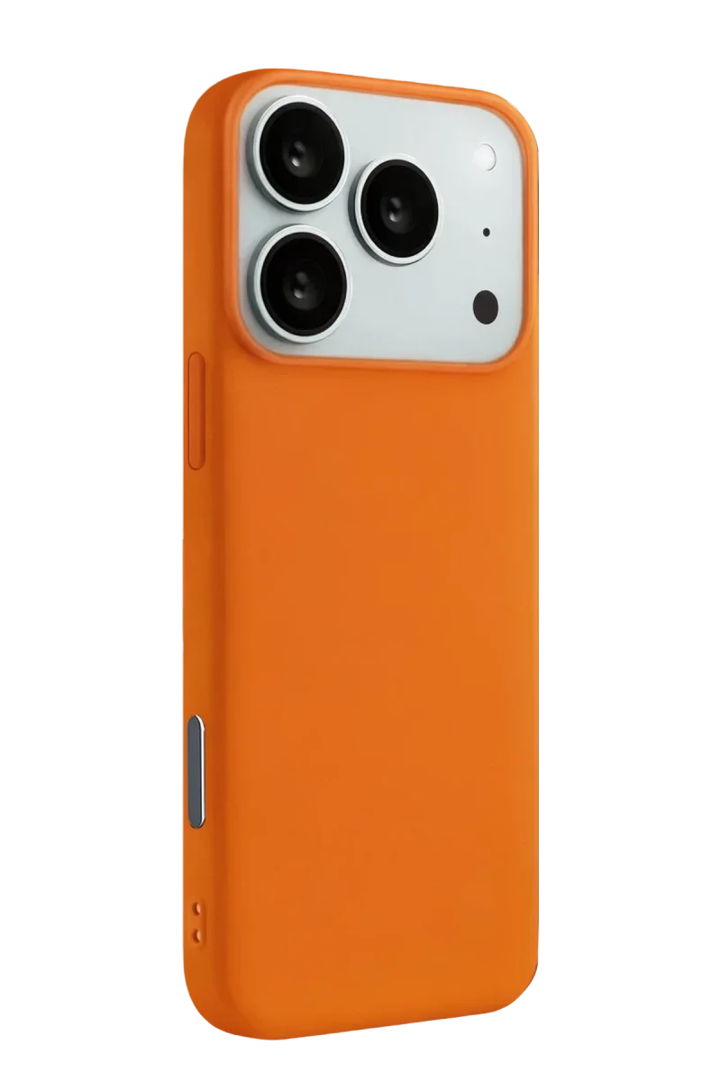 Apple iPhone 17 Pro Max Nano içi Kadife Silikon - Turuncu görsel 2