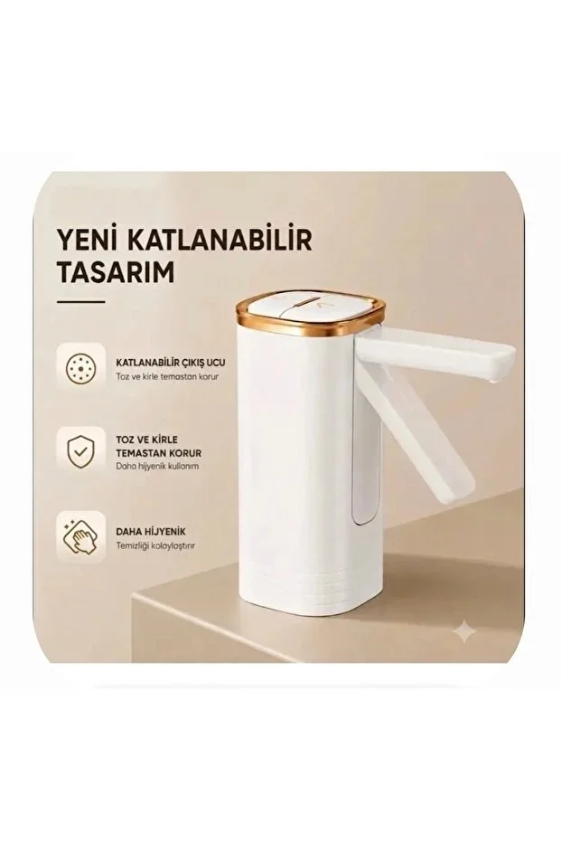 Şarjlı Taşınabilir Otomatik Damacana Su Pompası Katlanabılır Tasarım 800 Mah Bataryalı görsel 4