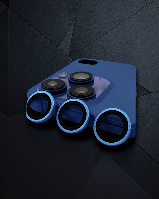 Apple İphone 15 Pro Raze Metal Kamera Lens - Lacivert