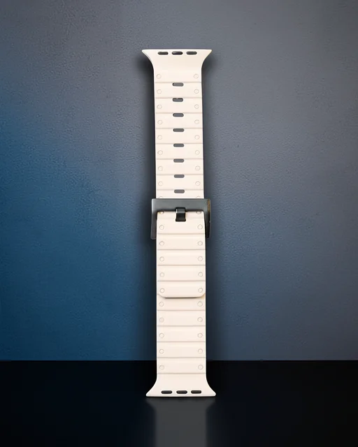 Apple Watch 42mm Magnus Mıknatıslı Silikon Kordon (saat Değildir) - Yıldız Işığı
