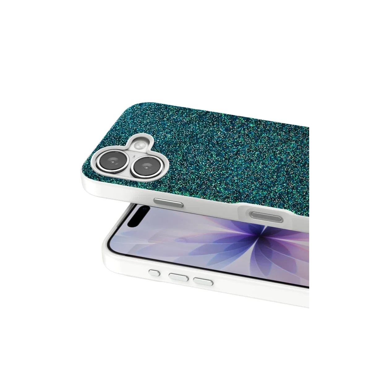 Onegif Apple iPhone 17 Bright Simli Kapak - Koyu Yeşil görsel 2