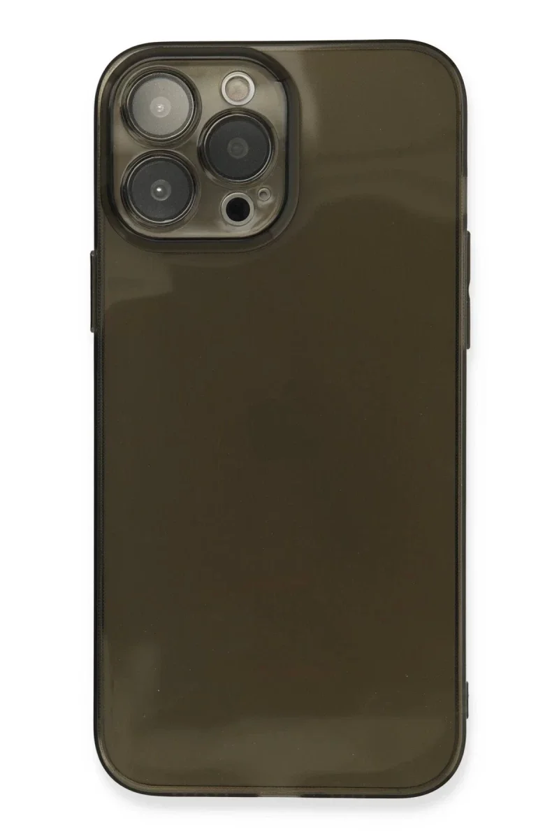 Apple iPhone 13 Pro Max Kılıf Fly Lens Silikon - Siyah