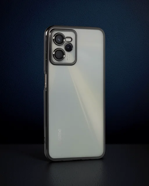Realme C35 Kılıf Razer Lensli Silikon - Siyah