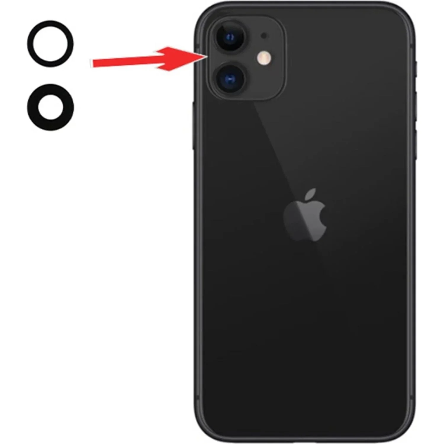 iPhone 11 Kamera Camı Lensi Seti görsel 2