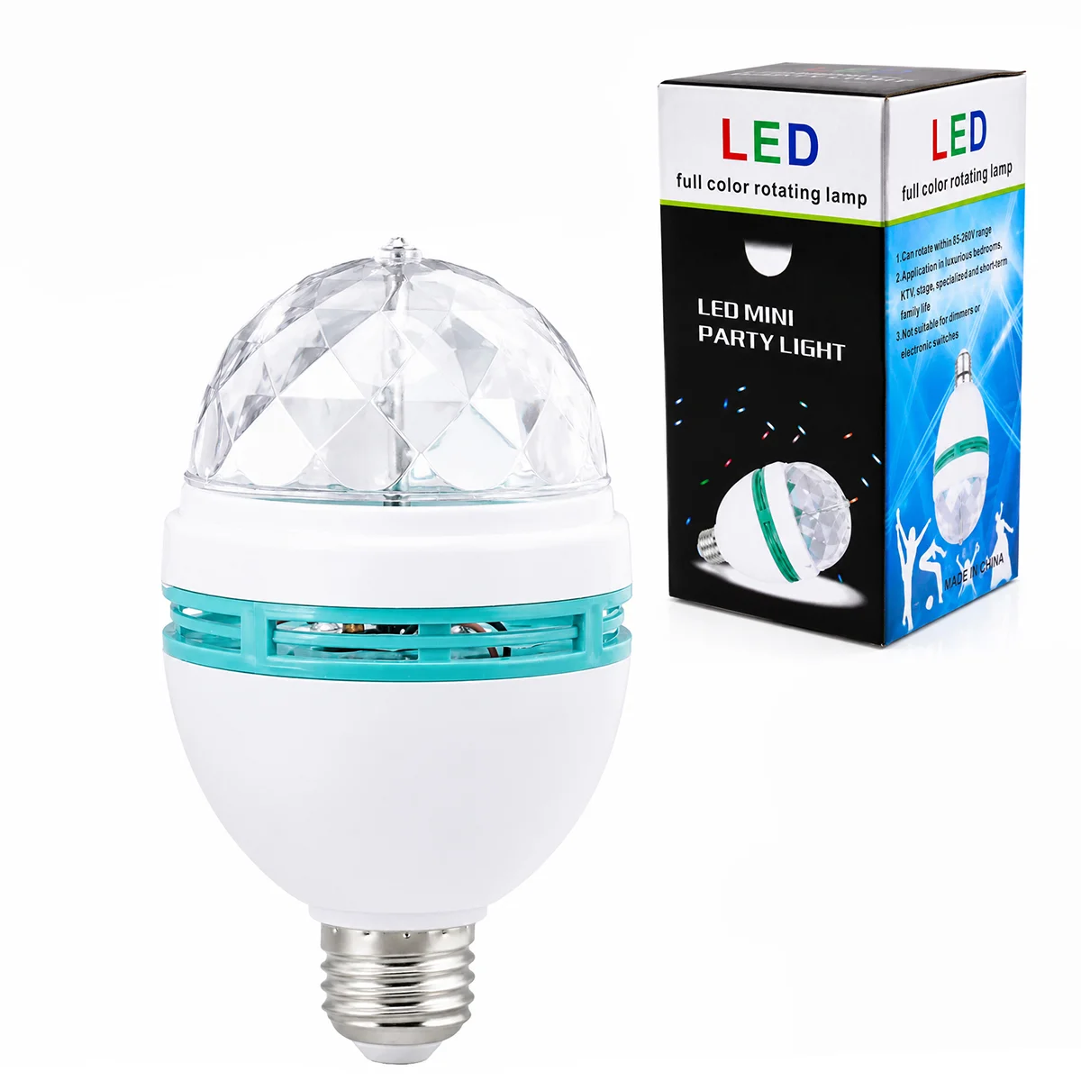 3W Dönebilen Renkli LED Disko Lamba (170-265V) görsel 2