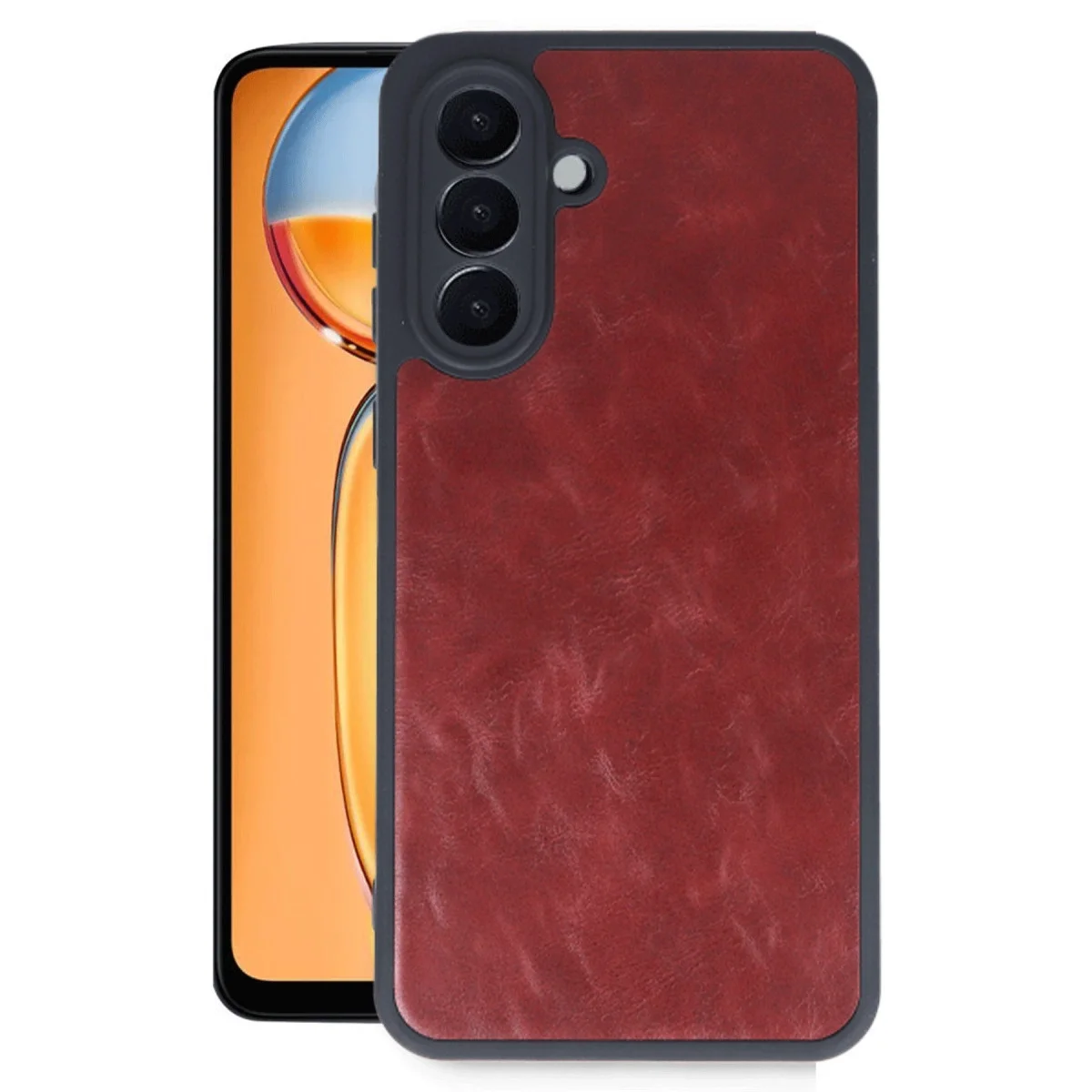 Samsung Galaxy A36 Kılıf Aras Deri Kapak - Bordo görsel 2
